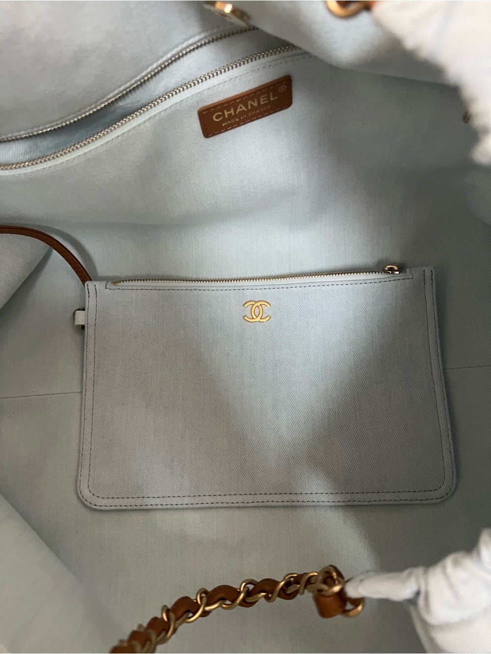 Chanel coco beach denim bag tote 26M - Picture 4 of 5